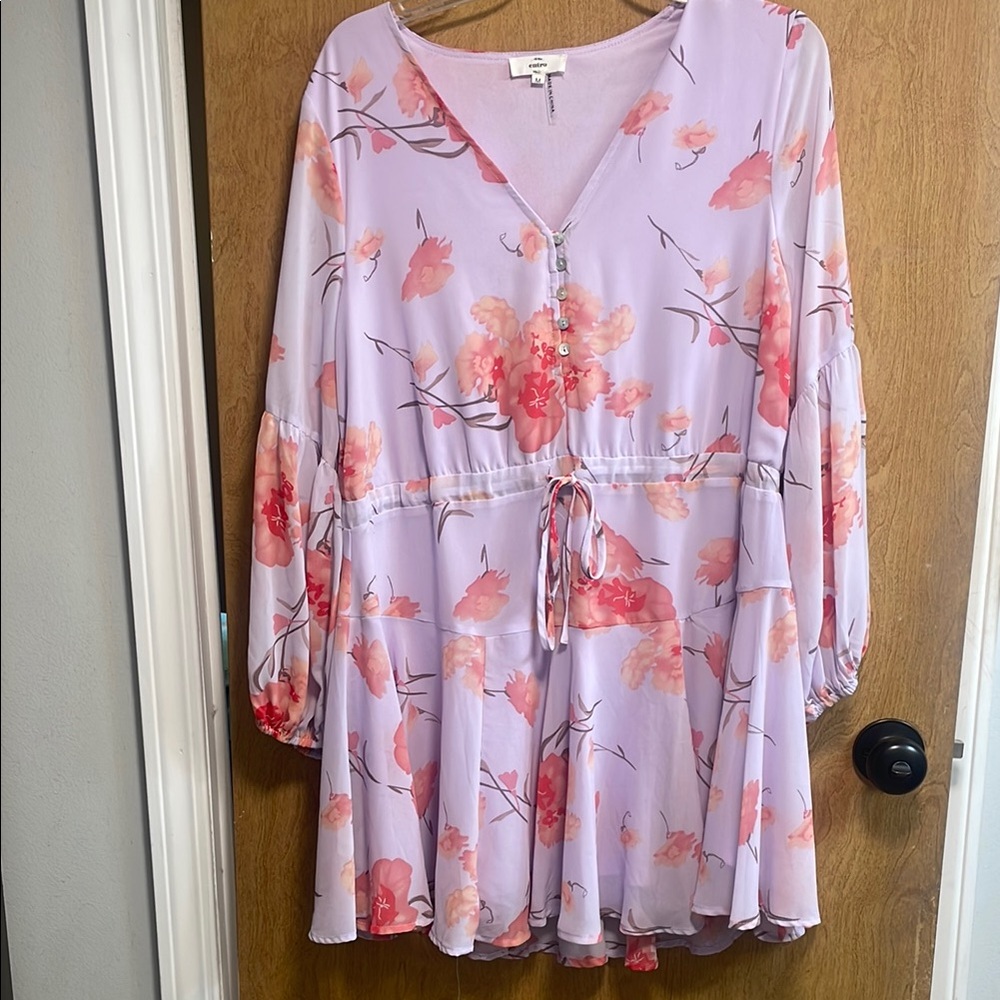 Floral V-Neck Women's Top